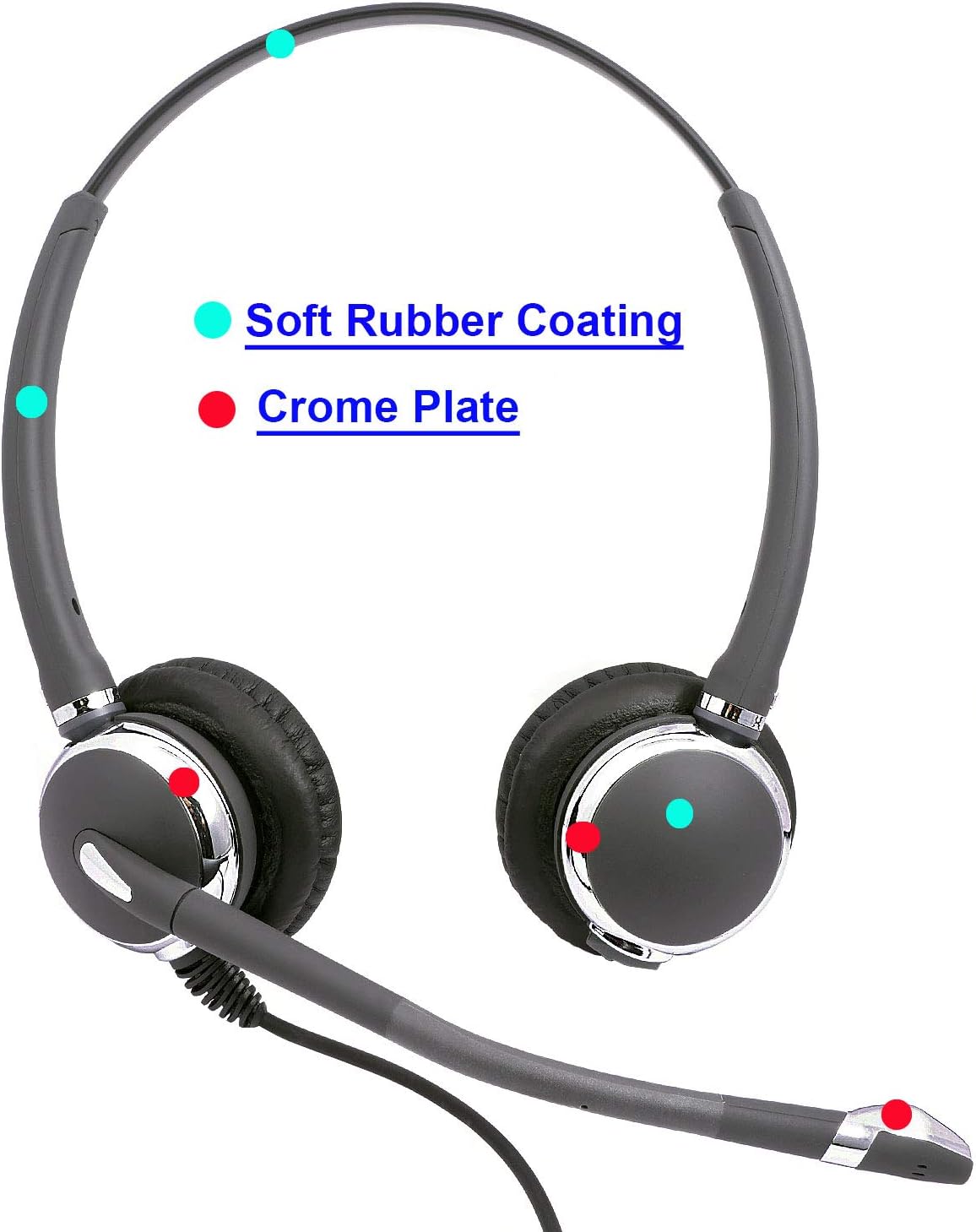 Binaural Headset with Noise Cancelling Mic V500