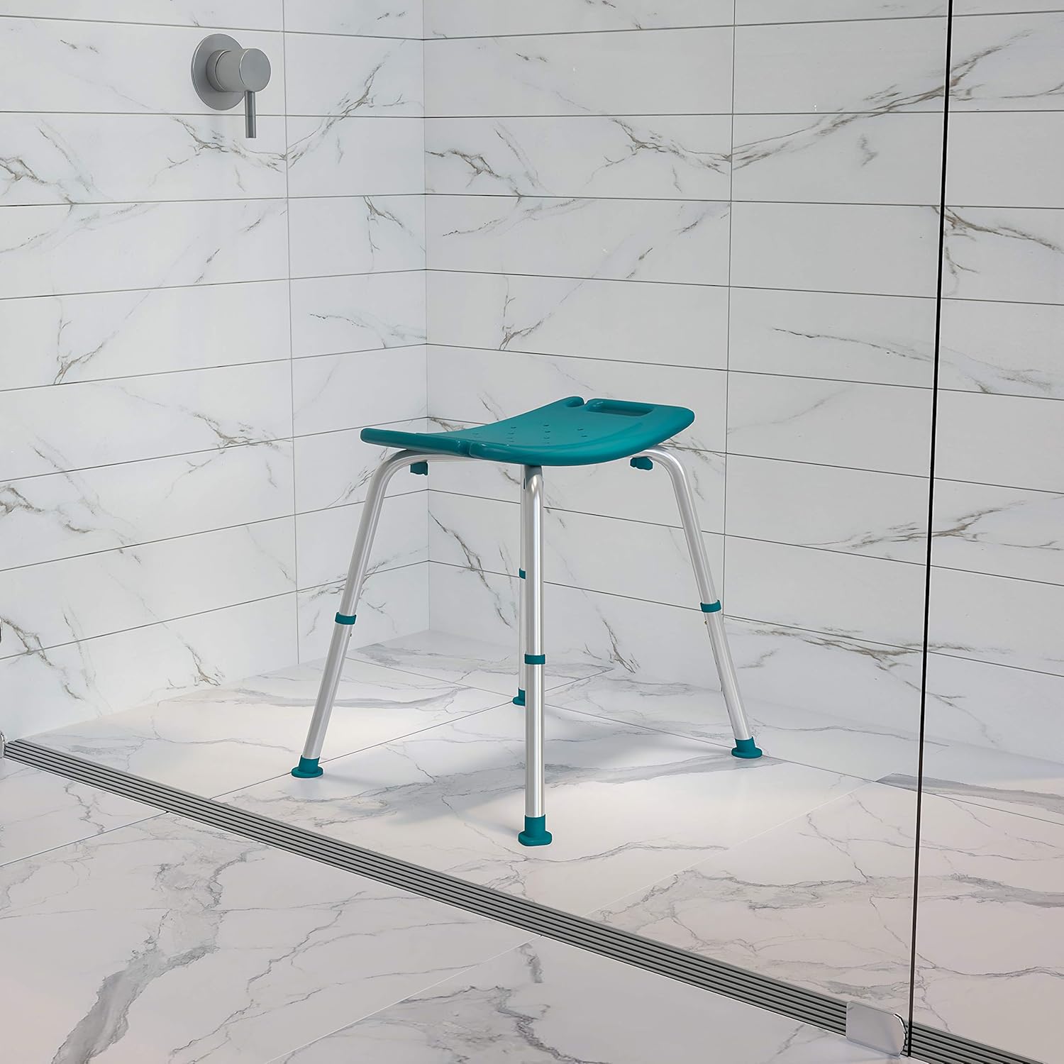 Gray Adjustable Bath & Shower Transfer Bench with Back and Side Arm, Pack of 2 C767953