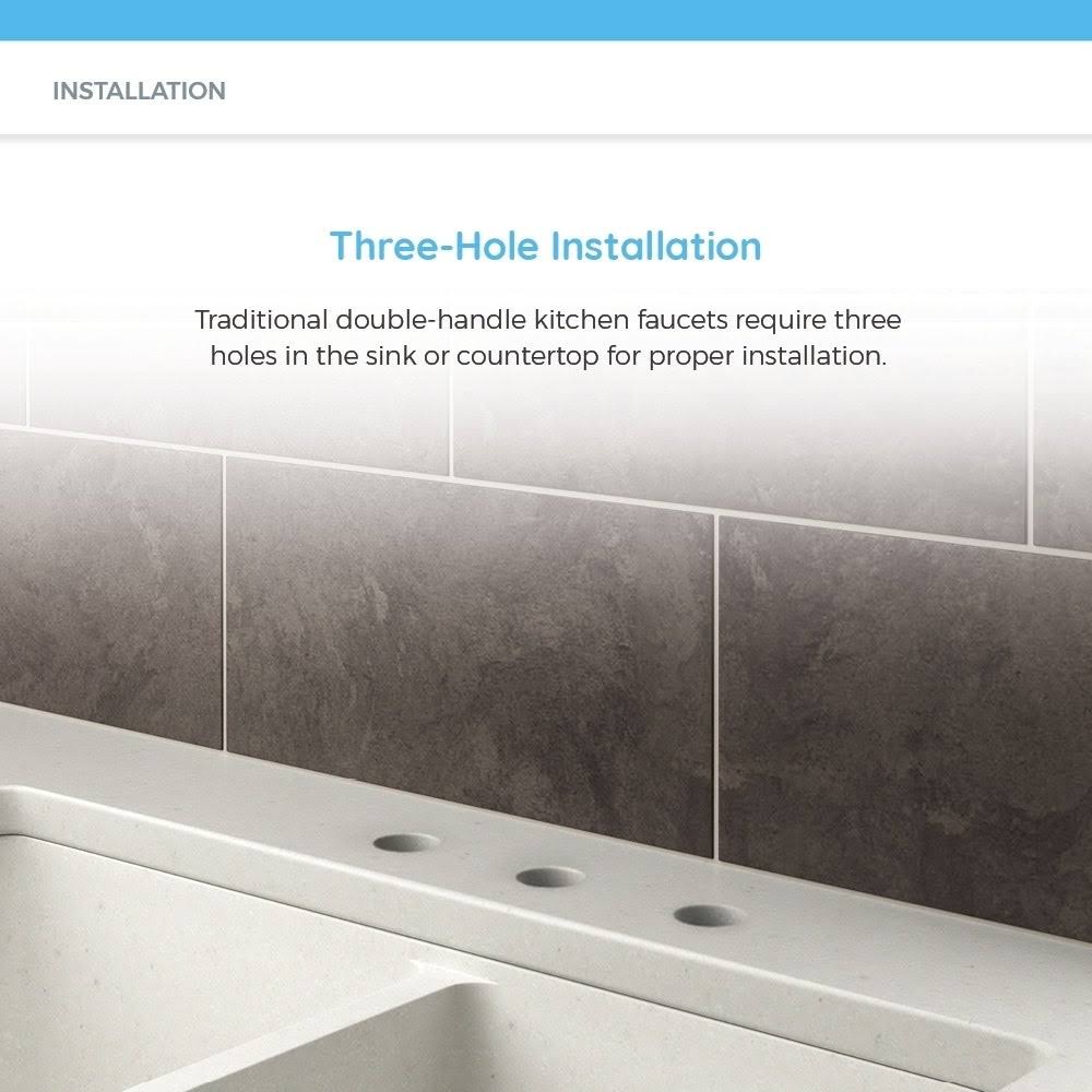 Brushed Nickel Double Handle Kitchen Faucet M8387