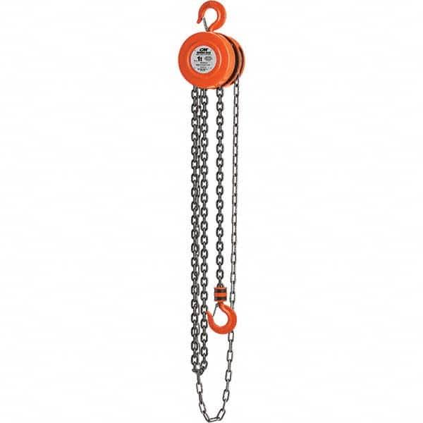 1 Ton Capacity Hand Chain Hoist, 10ft. Lift A786986