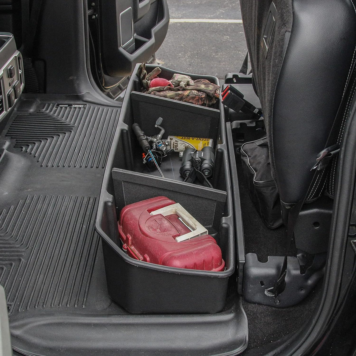 Under Seat Storage Box for Ford F-150 SuperCrew and SuperDuty Crew Cab A6223