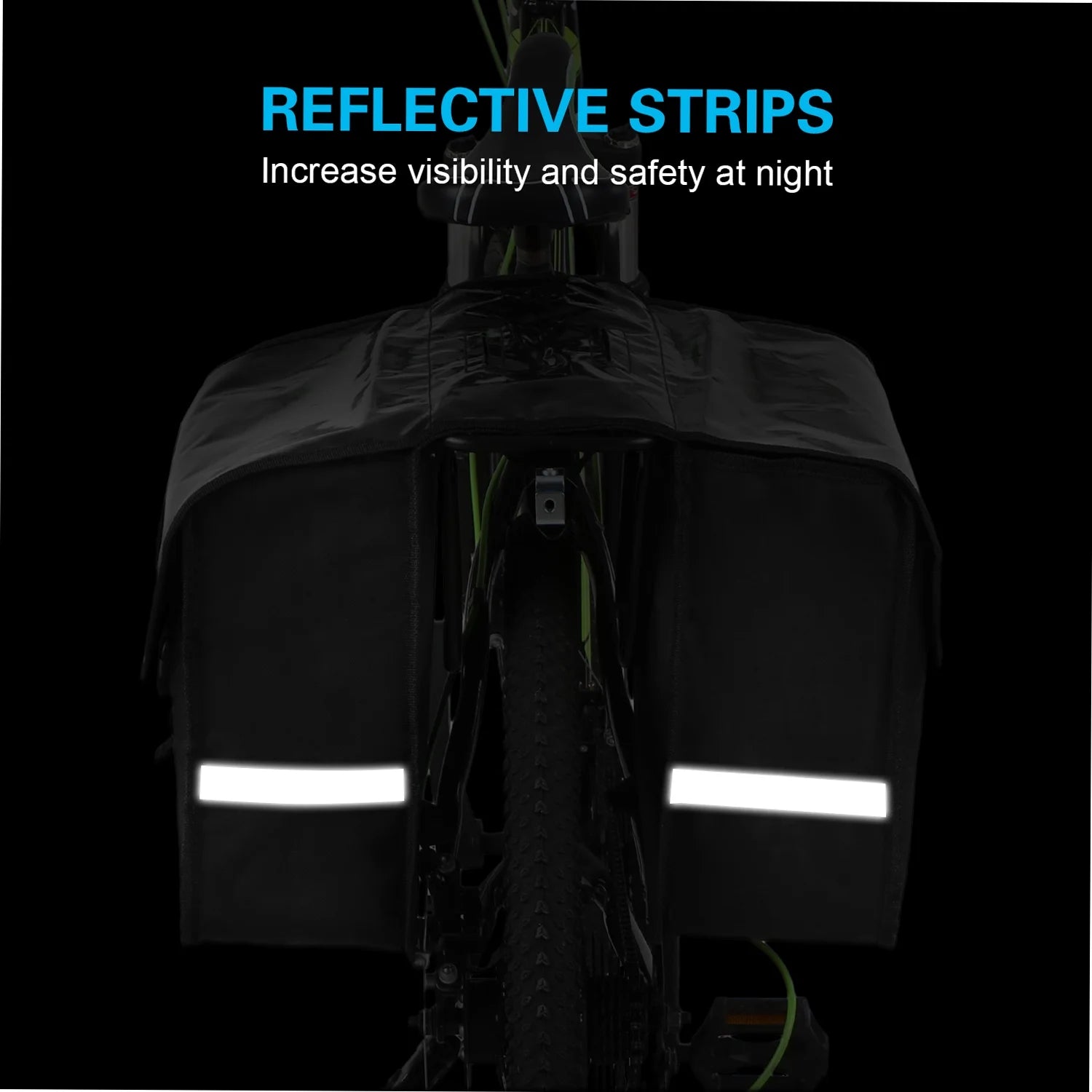 28L Water Resistant Rear Seat Carrier Bag Bike Bag Pannier B39436