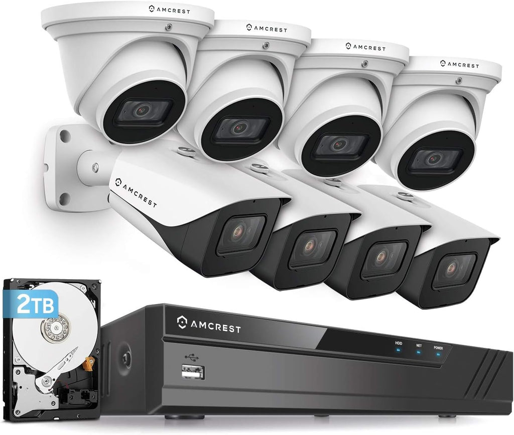 4K 8CH 8MP Weatherproof IP67 Security Camera System with 4X 4K 8-Megapixel Cameras K2262