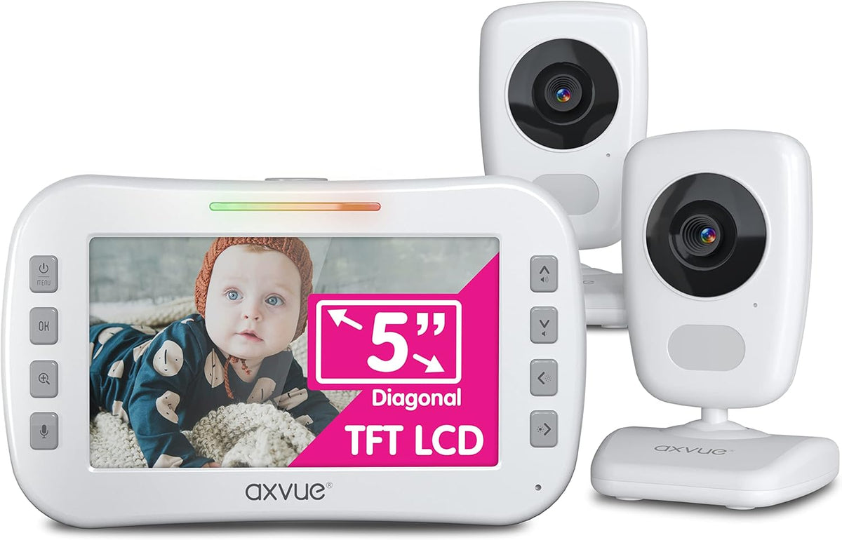 Video Baby Monitor with 5 High Resolution Screen and 2 HR Cam S2841