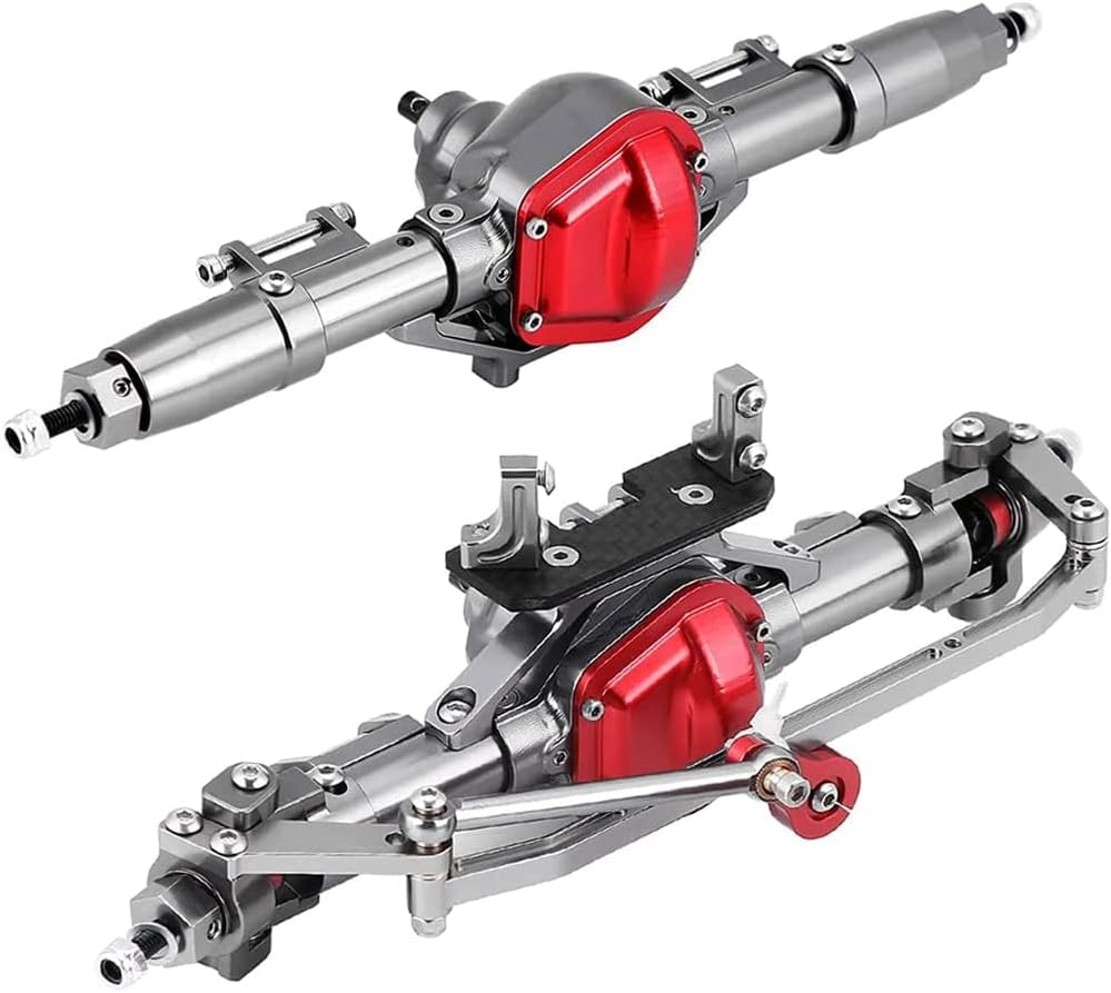 Rock Crawler Axle Front and Rear Portal Axles Complete Metal Alloy Pack of 2 D37811