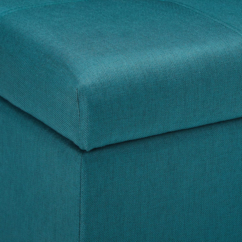 Dark Teal Fabric Storage Ottoman P2005