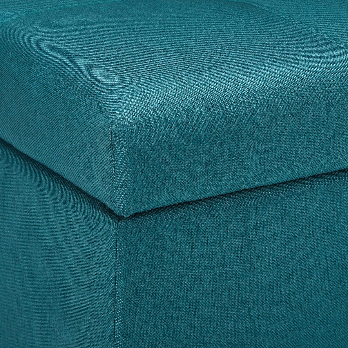 Dark Teal Fabric Storage Ottoman P2005
