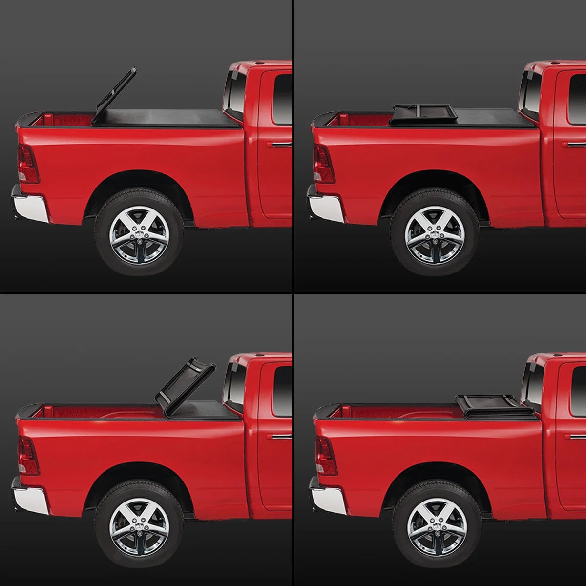 Tri-Fold Soft Top Tonneau Cover for Ford F250 F350 Super Duty 6.5' Bed O137