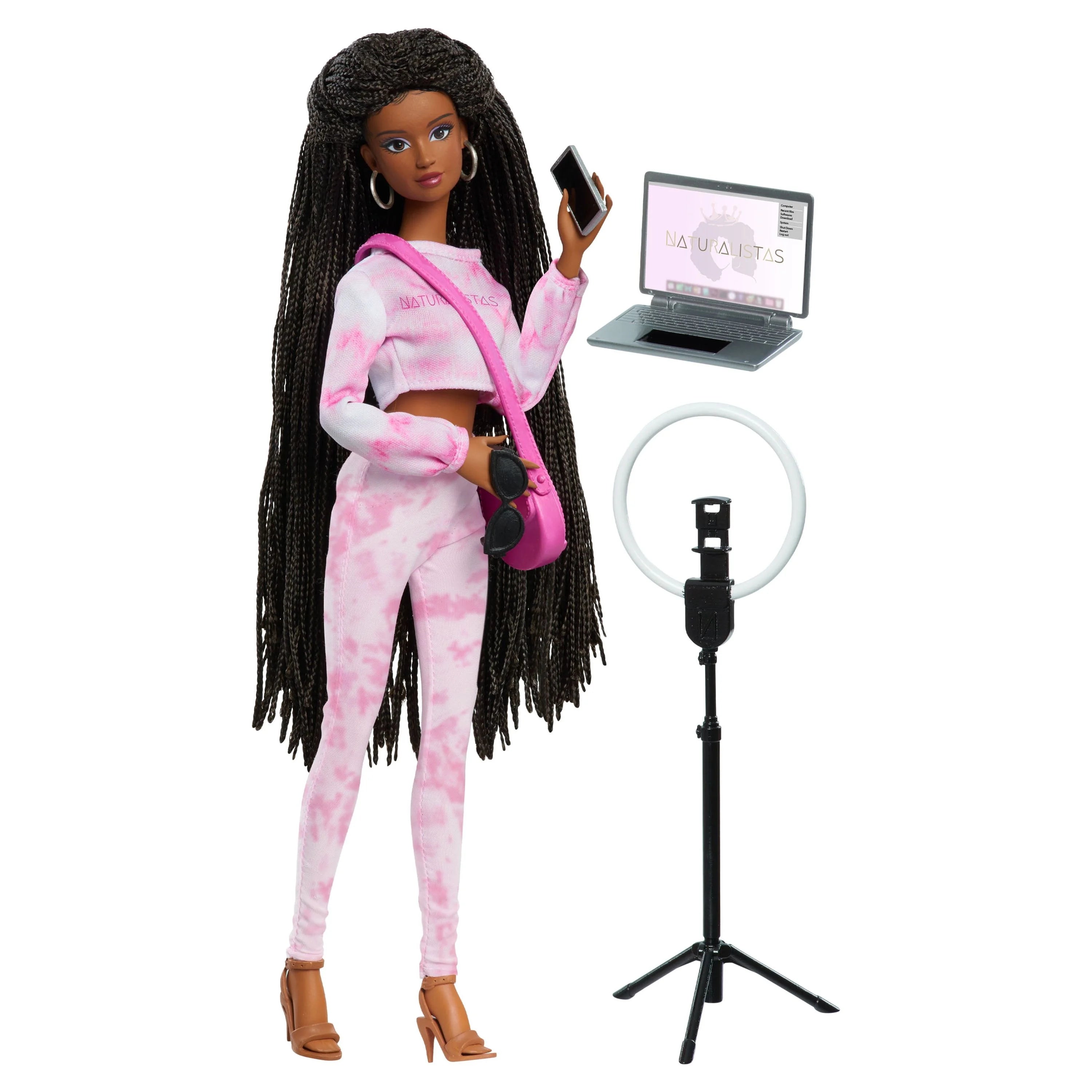 11.5-inch Fashion Doll with 4B Textured Hair, Medium Brown Skin Tone V630463