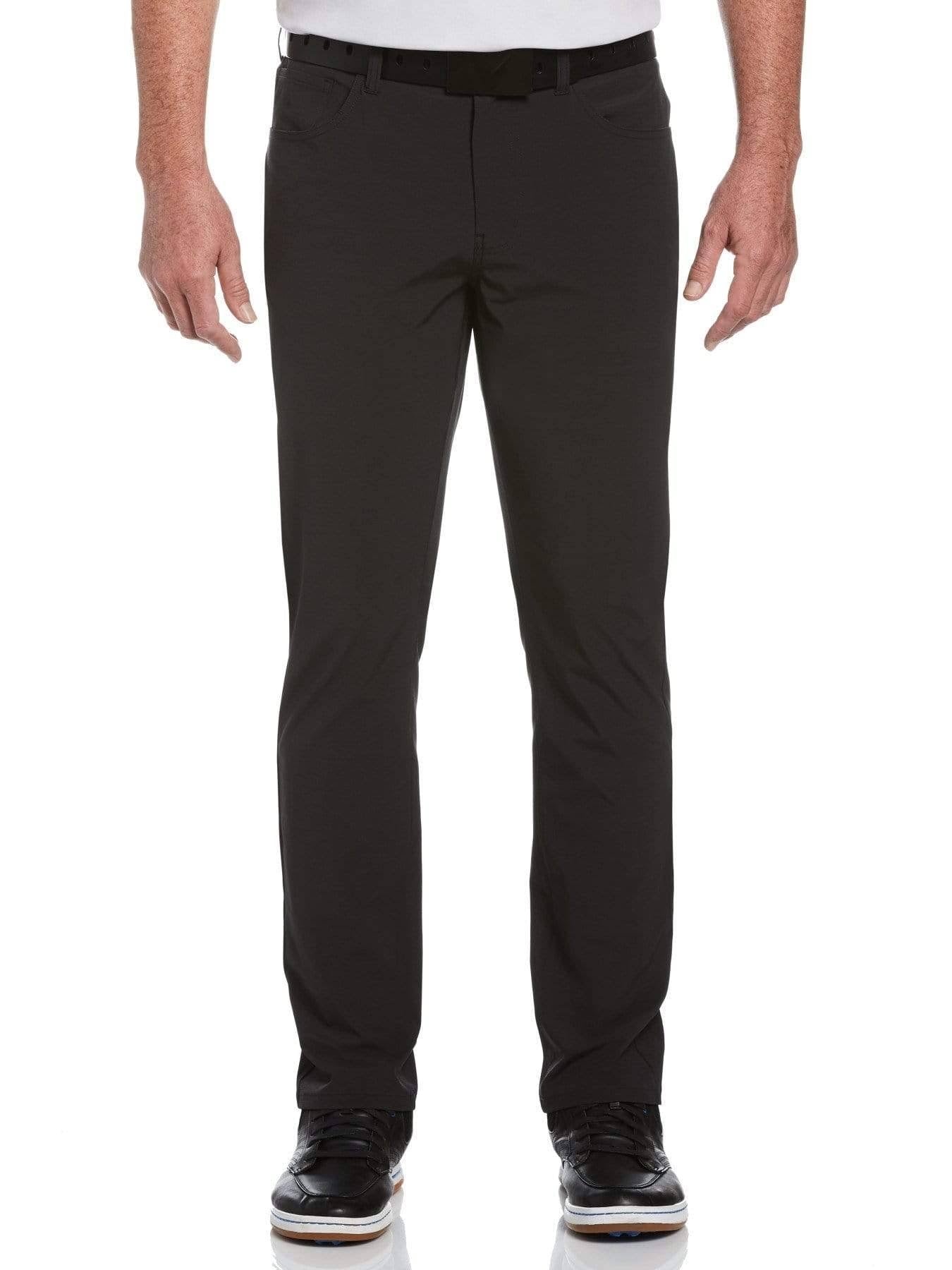 Black Heather Cotton Polyester Elastane 5-Pocket Pant K699593