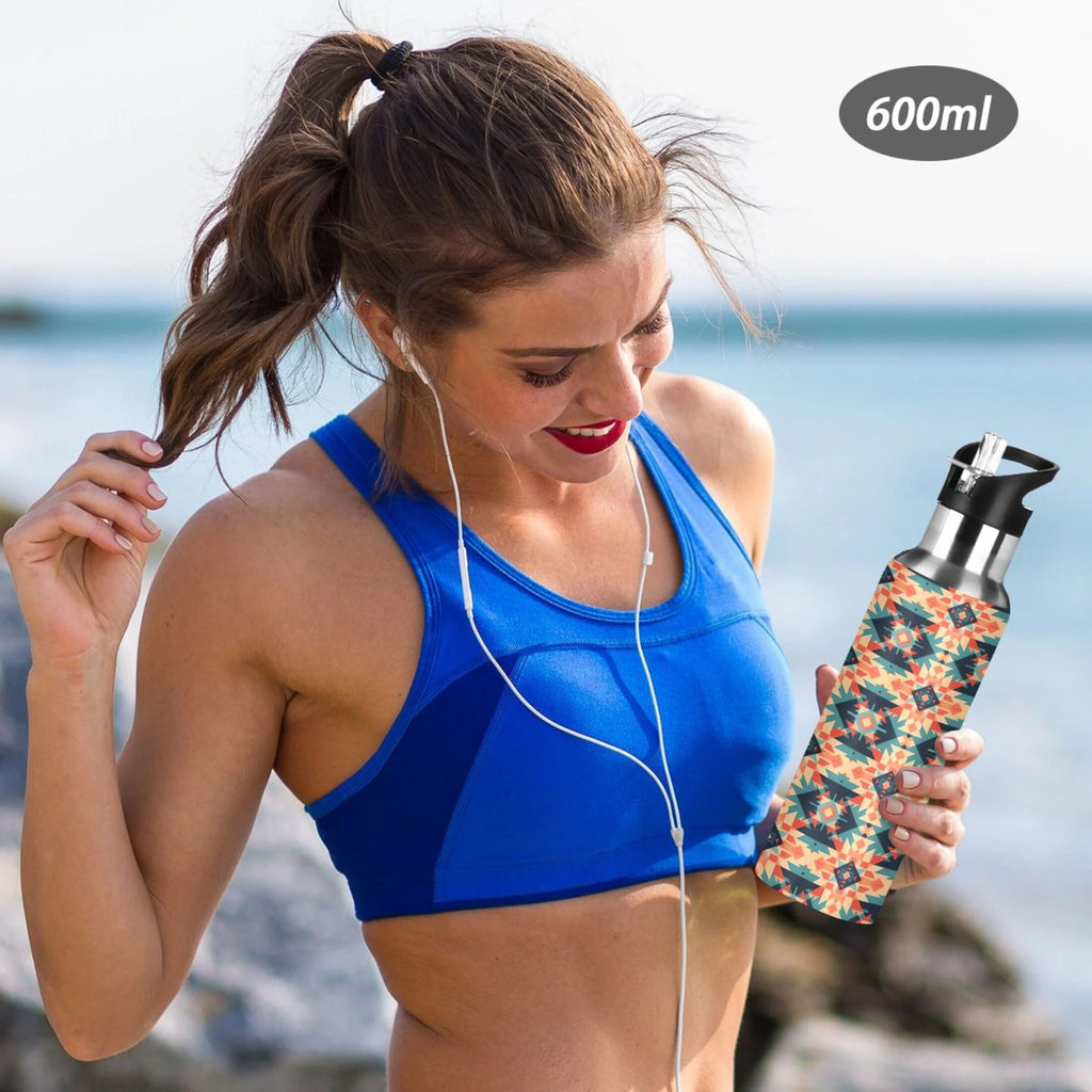 20 oz Insulated Stainless Steel Water Bottle with Straw Lid R416826