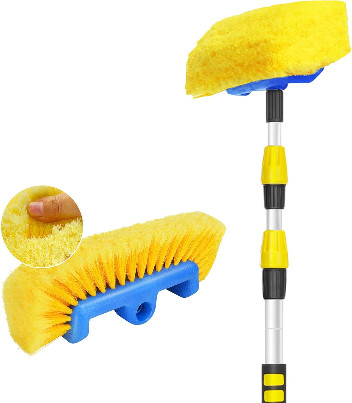 11 Foot Telescopic Flow Through Car Wash Brush with Soft Bristles Z4963