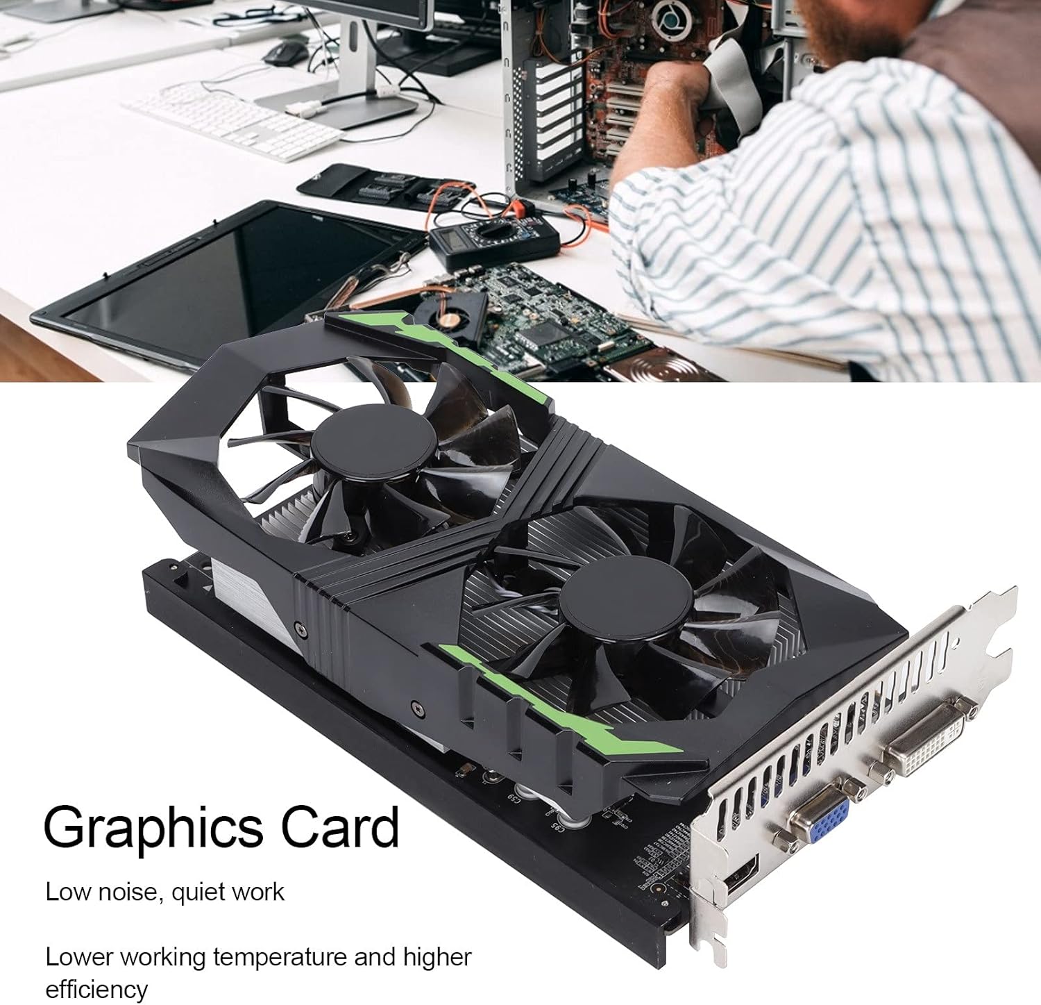 4GB DDR5 Dual Fan Computer Graphics Card Y2762