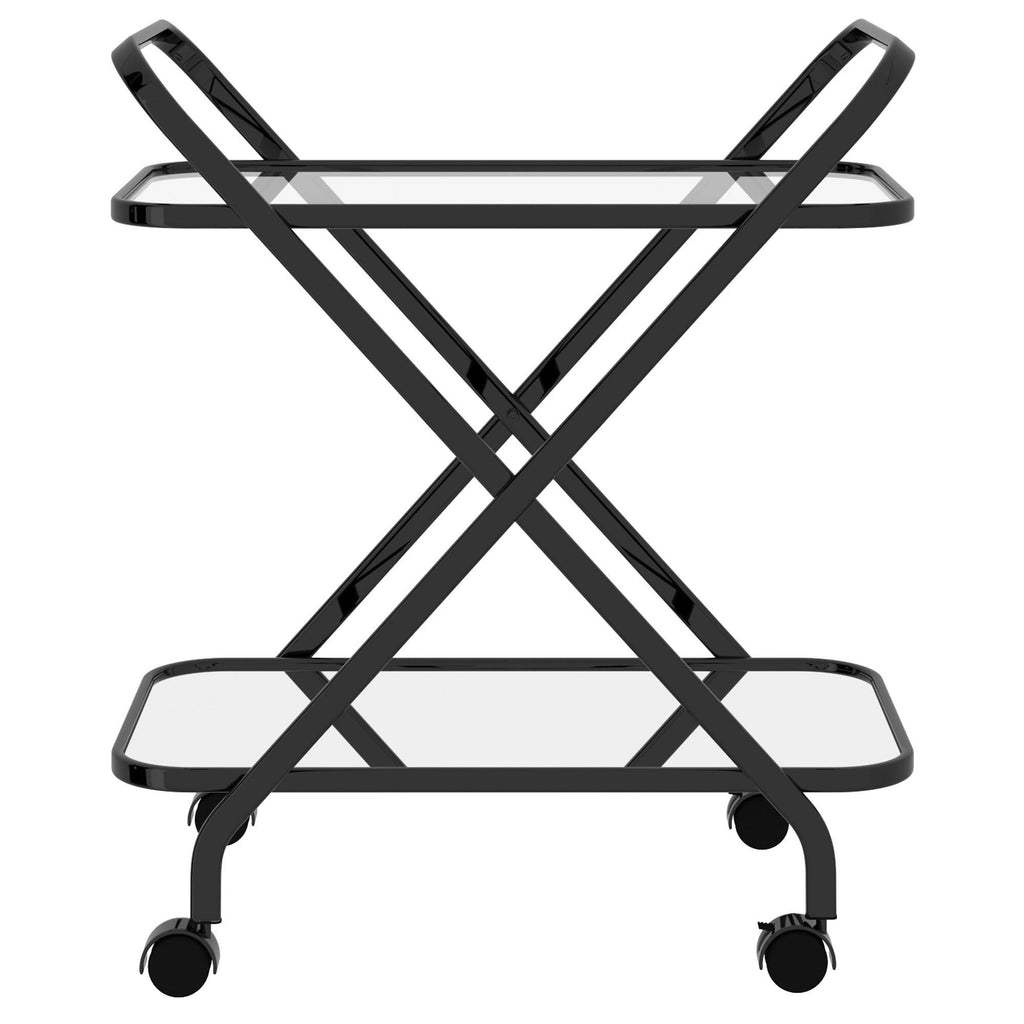 Black 2-Tier Bar Cart F525370