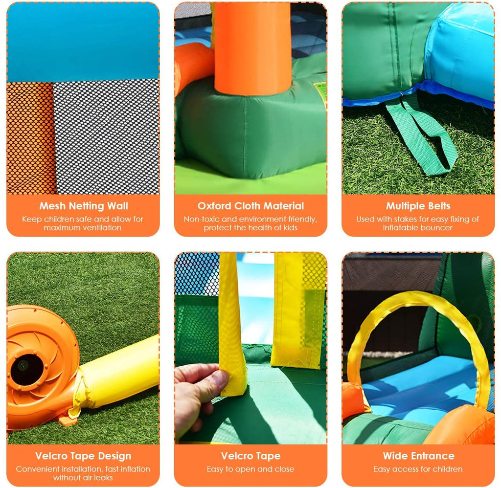 Inflatable Water Slide with Splash Pool, Climbing Wall J65477