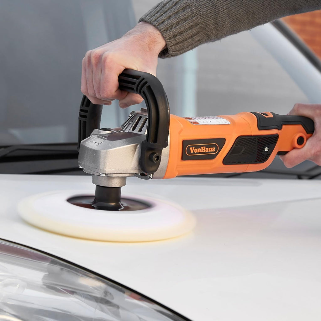 7-Inch Rotary Polisher with 7 Pads, 10-Amp, 600-3000 RPM Y869214