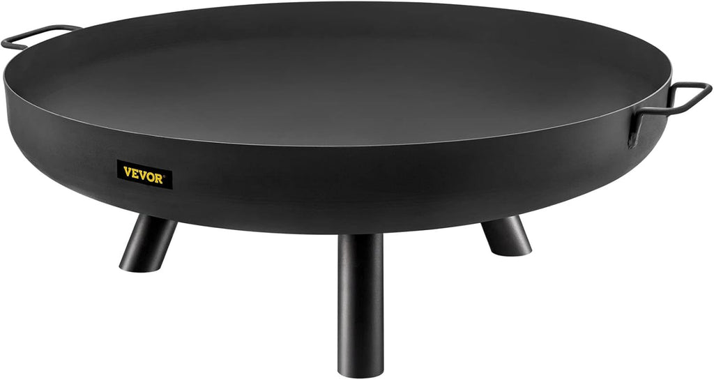 28-Inch Round Carbon Steel Fire Pit Bowl with Drain Hole and Handles W854