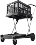 Pink Collapsible Shopping Cart with Storage Crate M2110