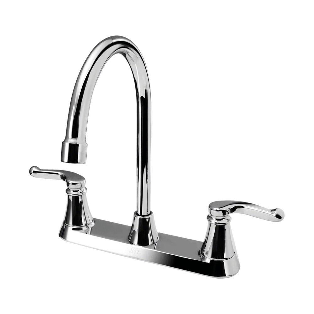 Brushed Nickel Double Handle Kitchen Faucet M8387