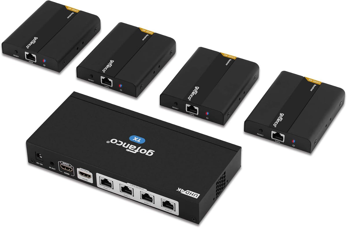 1x4 HDMI Extender Splitter 1080p Over Cat5e/Cat6/Cat7 with HDMI Loopout W70227