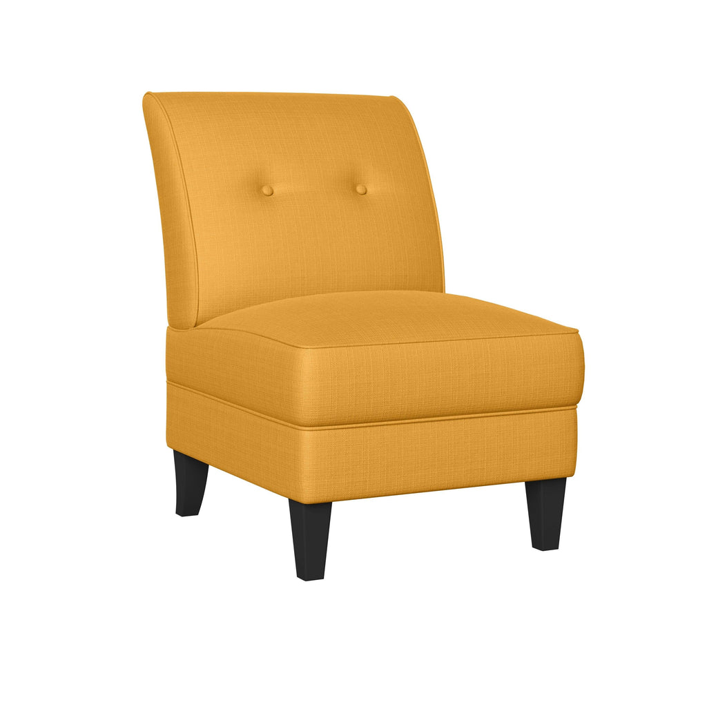 Orange Linen Armless Chair K403826