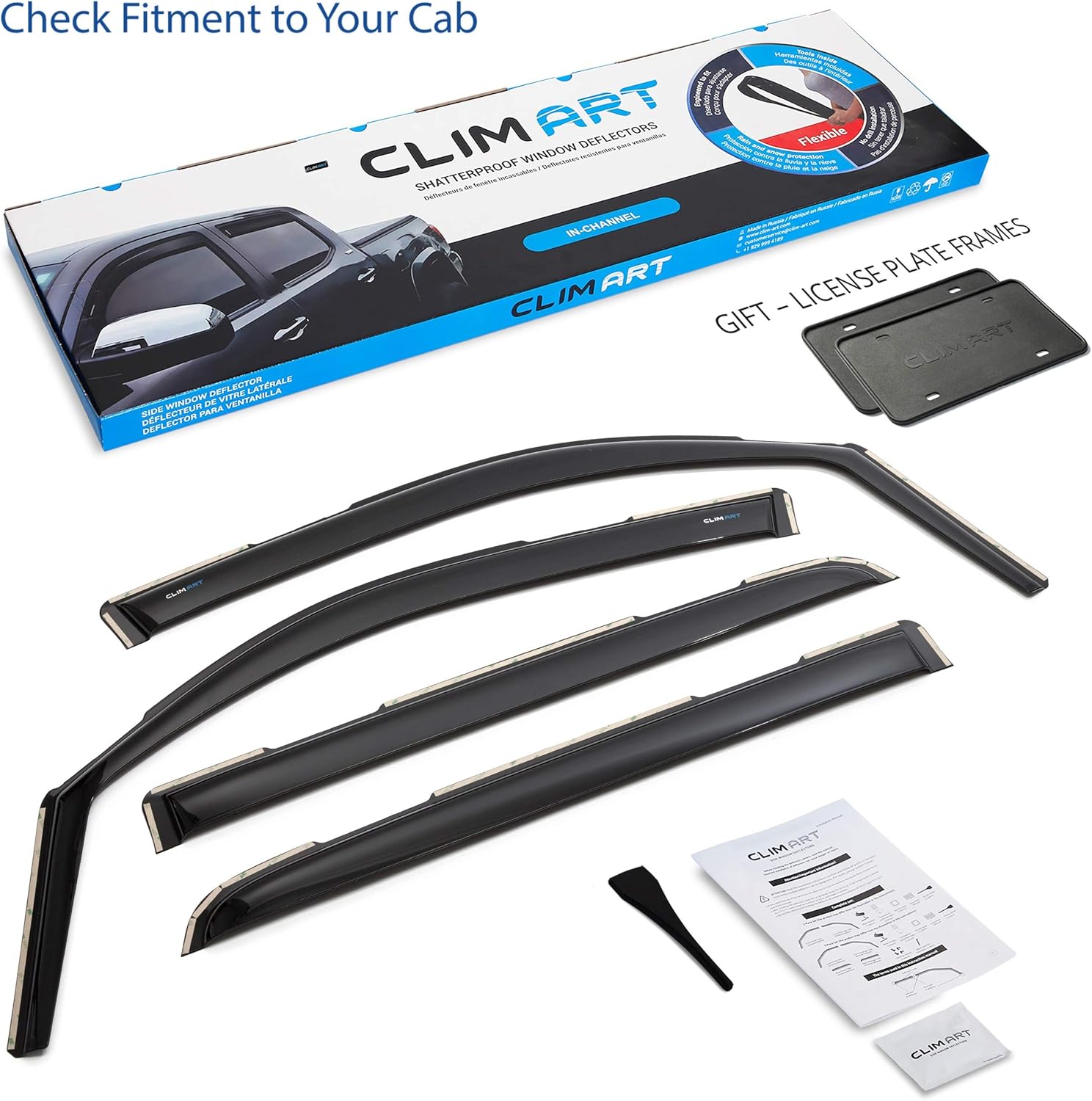 Dark Smoke 4 pcs In-Channel Window Deflectors C581621