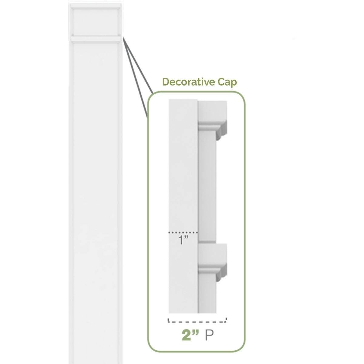 Flat Panel PVC Pilaster with Capital and Base (Pair) S98104