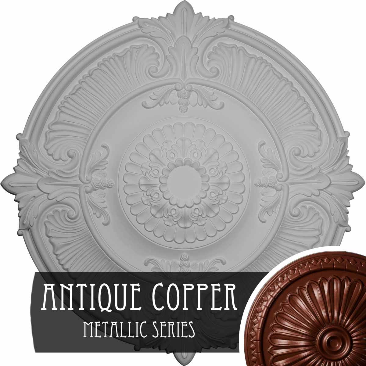 53 1/2x22OD x 3 1/2x22P Acanthus Leaf Ceiling Medallion F7308