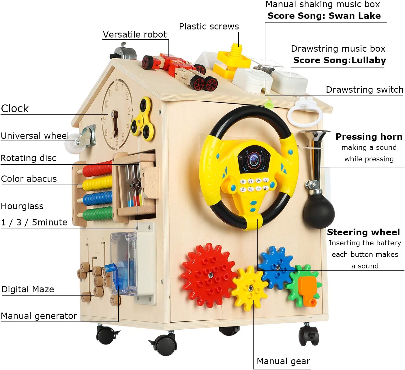 38-IN-1 Busy Board House Toys for Toddlers V351