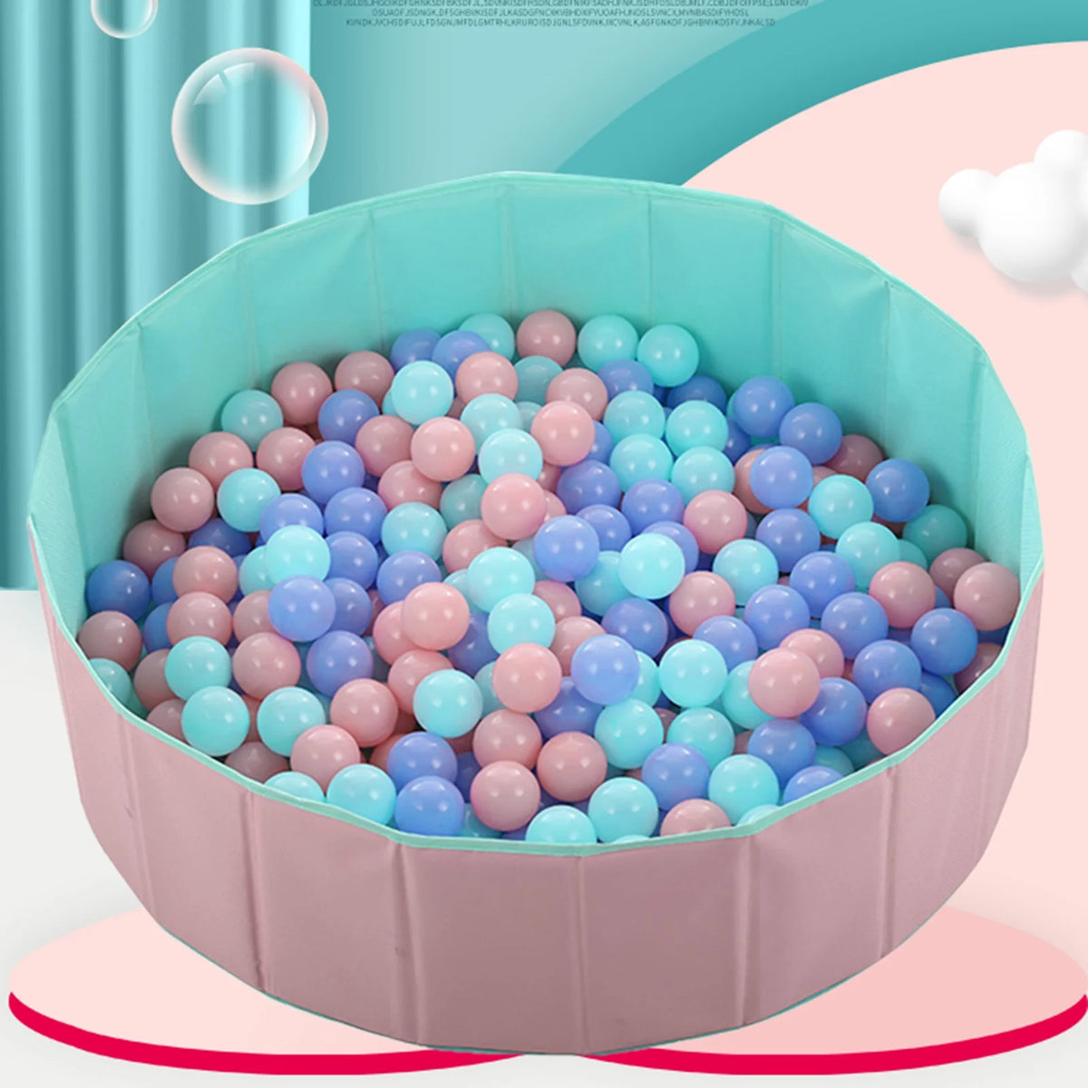 100Pcs Crush Proof Plastic Play Balls O175932