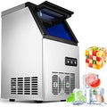 110V Commercial Ice Maker Stainless Steel Portable Automatic D687511