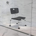 Gray Adjustable Bath & Shower Transfer Bench with Back and Side Arm, Pack of 2 C767953