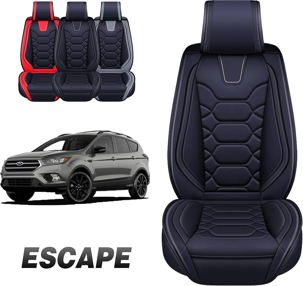 Red Leather Seat Covers Full Set J49870