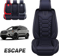 Red Leather Seat Covers Full Set J49870