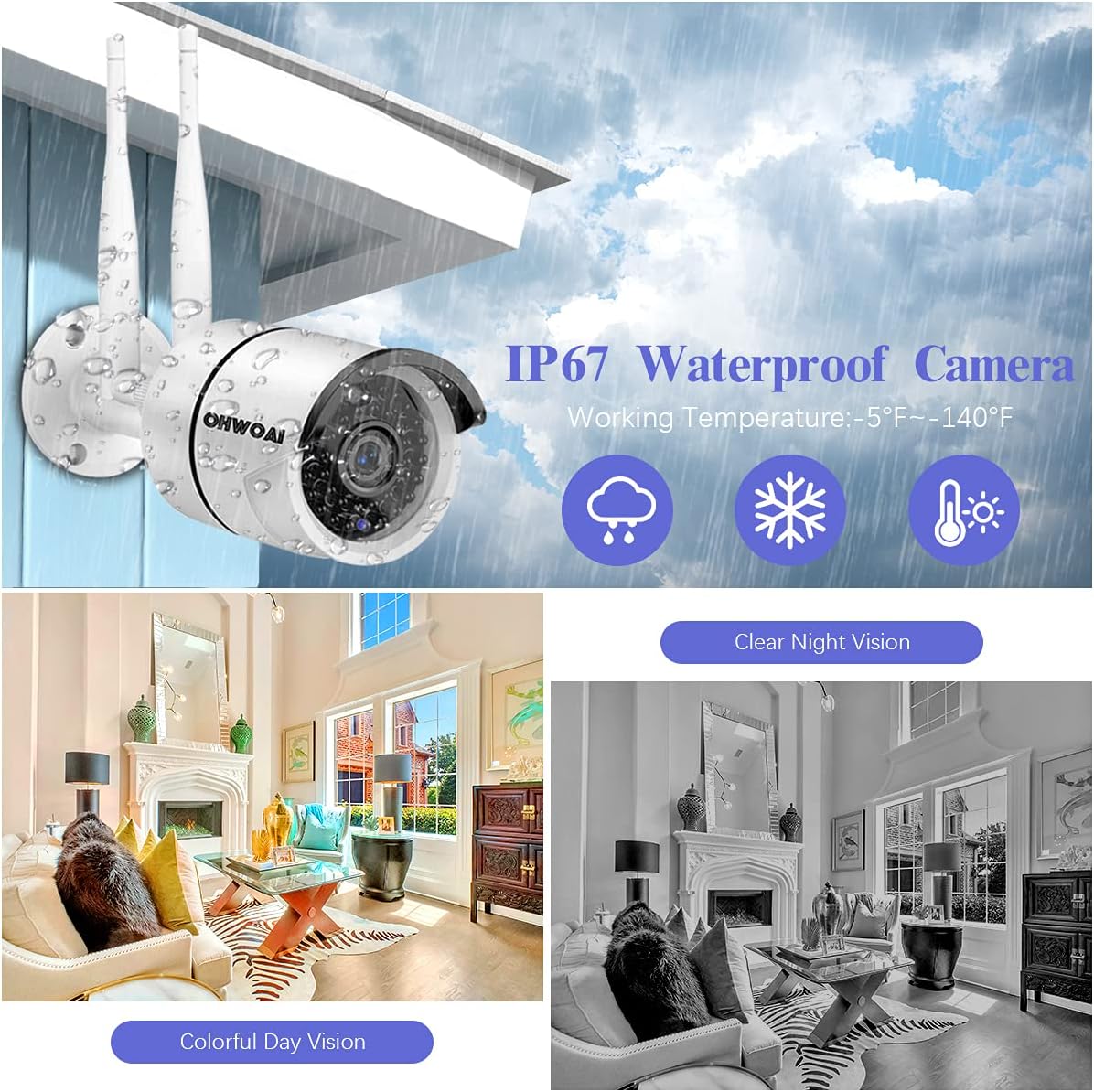 8 Channel 1080P NVR Wireless Security Camera System with 4TB Hard Drive I96230