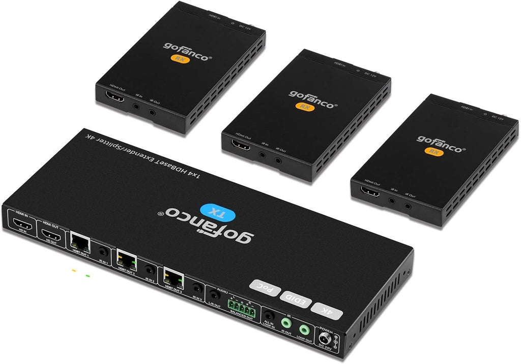 1x4 HDMI Extender Splitter 1080p Over Cat5e/Cat6/Cat7 with HDMI Loopout W70227