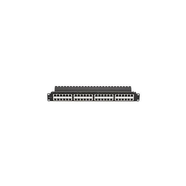 Black 48 Port CAT 6 Steel Patch Panel C966849