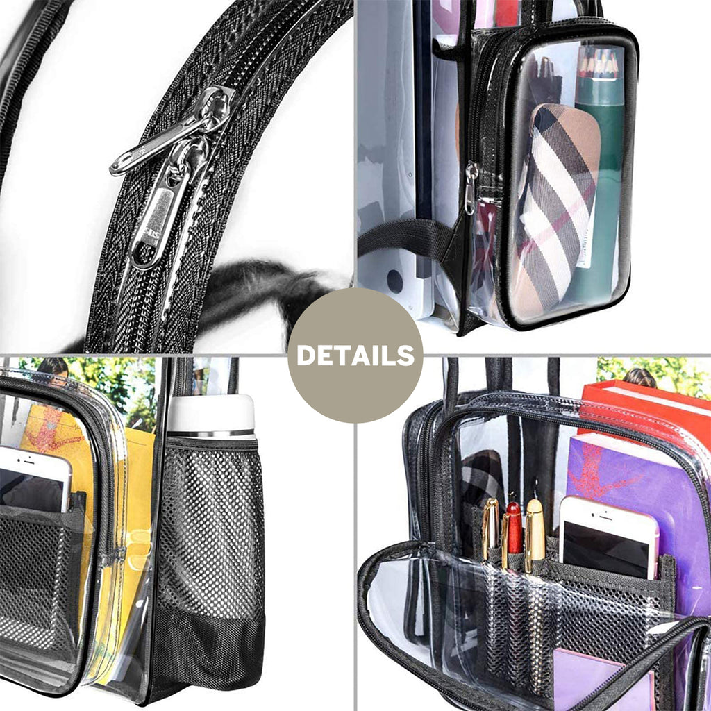 Clear Backpack with Reinforced Strap D8482
