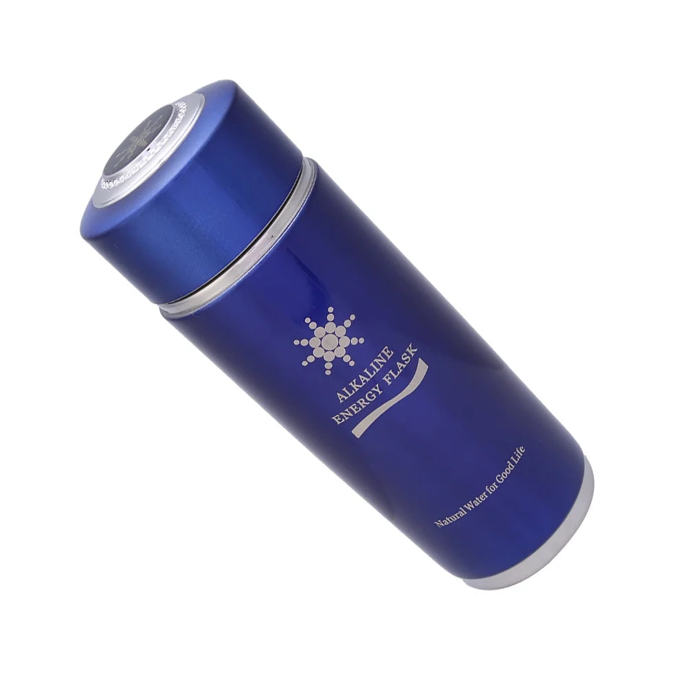 Botella de Agua alcalina de Acero Inoxidable con Filtro Doble (Azul) B58392