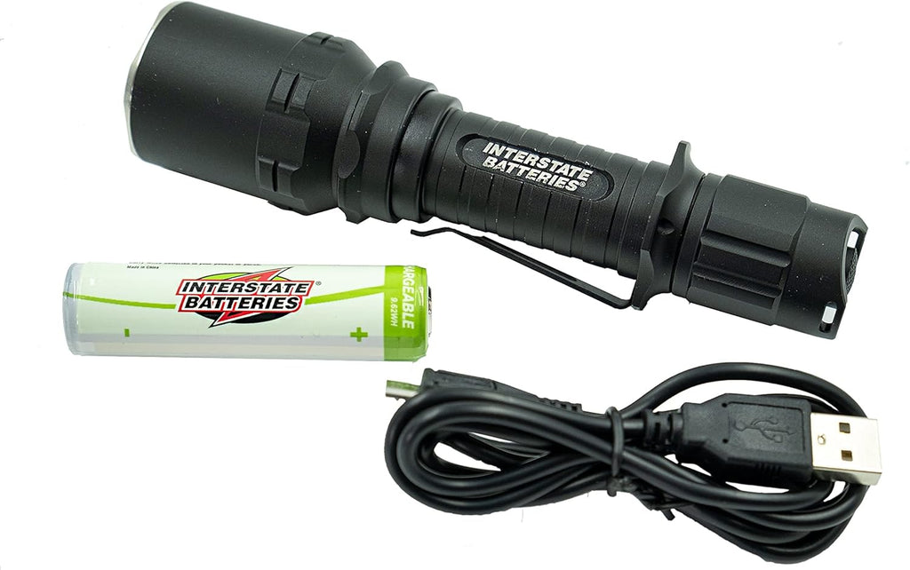 Rechargeable Flashlight with Pocket Clip and USB Charger I818