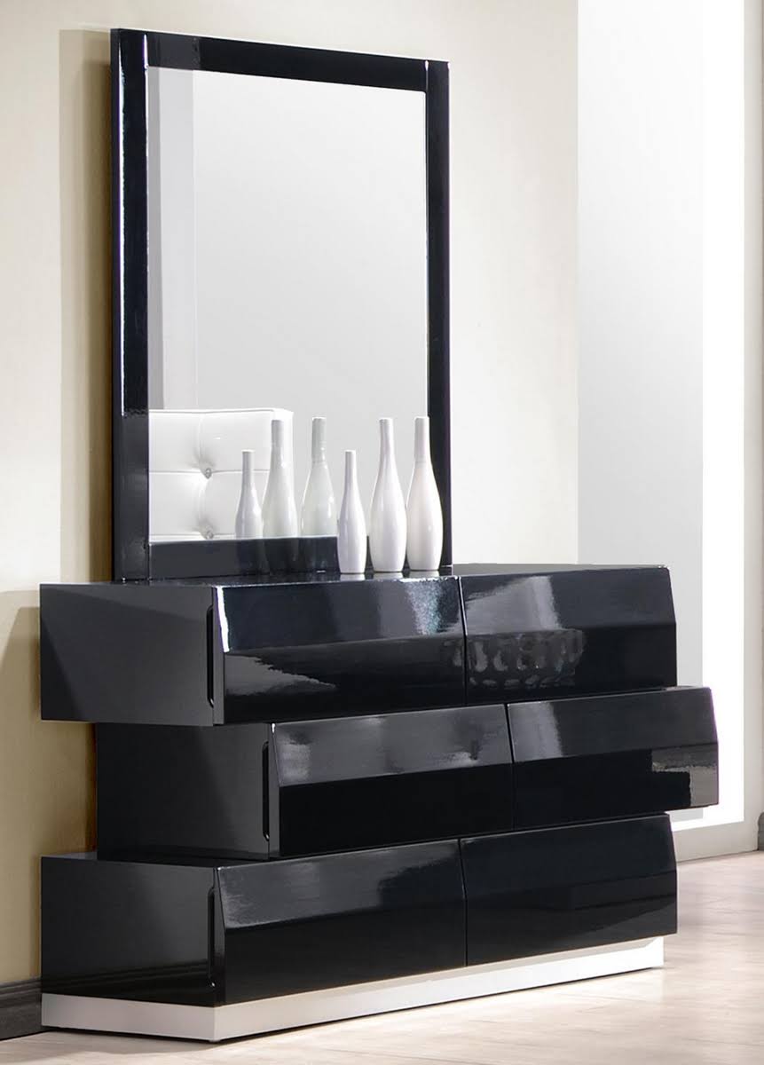 5pc Bedroom Set Black Lacquer T897