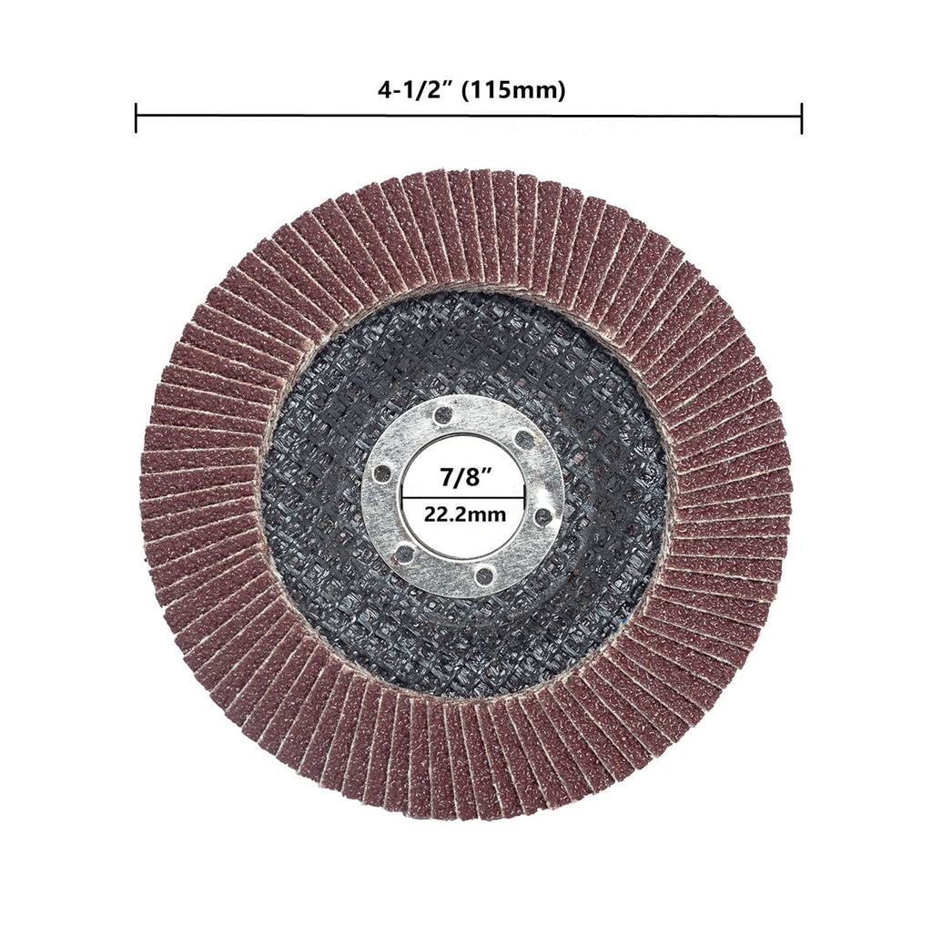4.5" x 7/8" 50 Pack 40 Grit Type 27 Aluminum Oxide Abrasive Sanding Disc U79688
