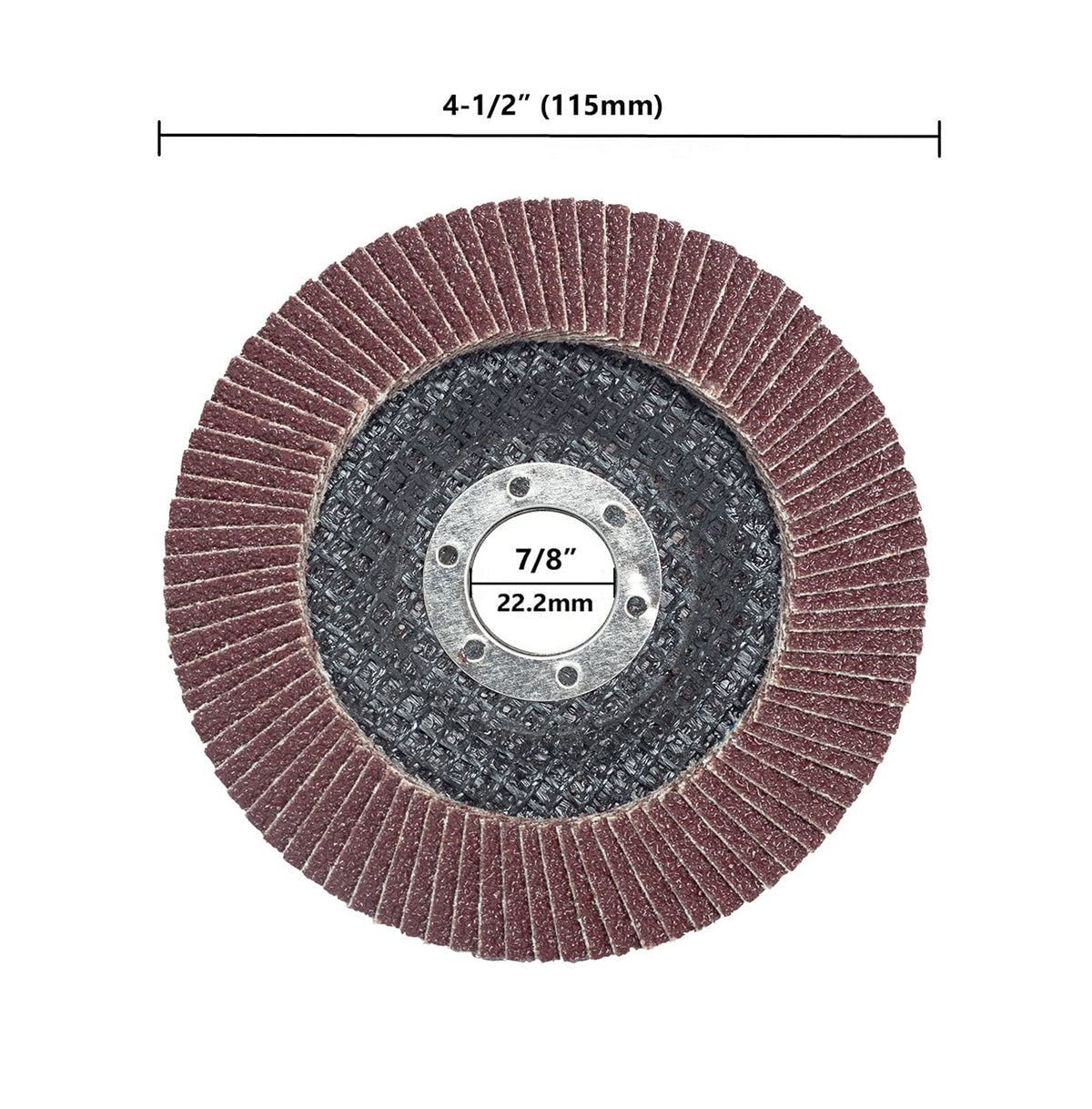 4.5" x 7/8" 50 Pack 40 Grit Type 27 Aluminum Oxide Abrasive Sanding Disc U79688