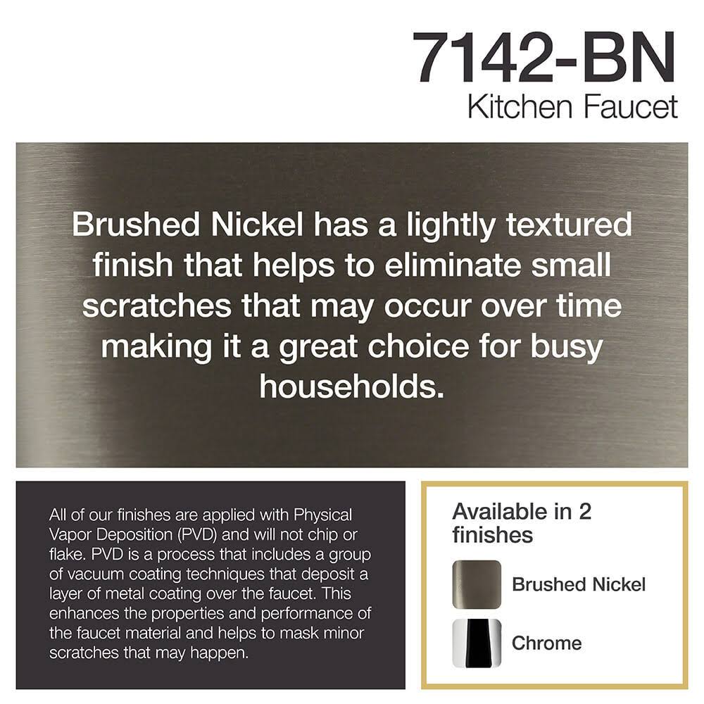 Brushed Nickel Double Handle Kitchen Faucet M8387