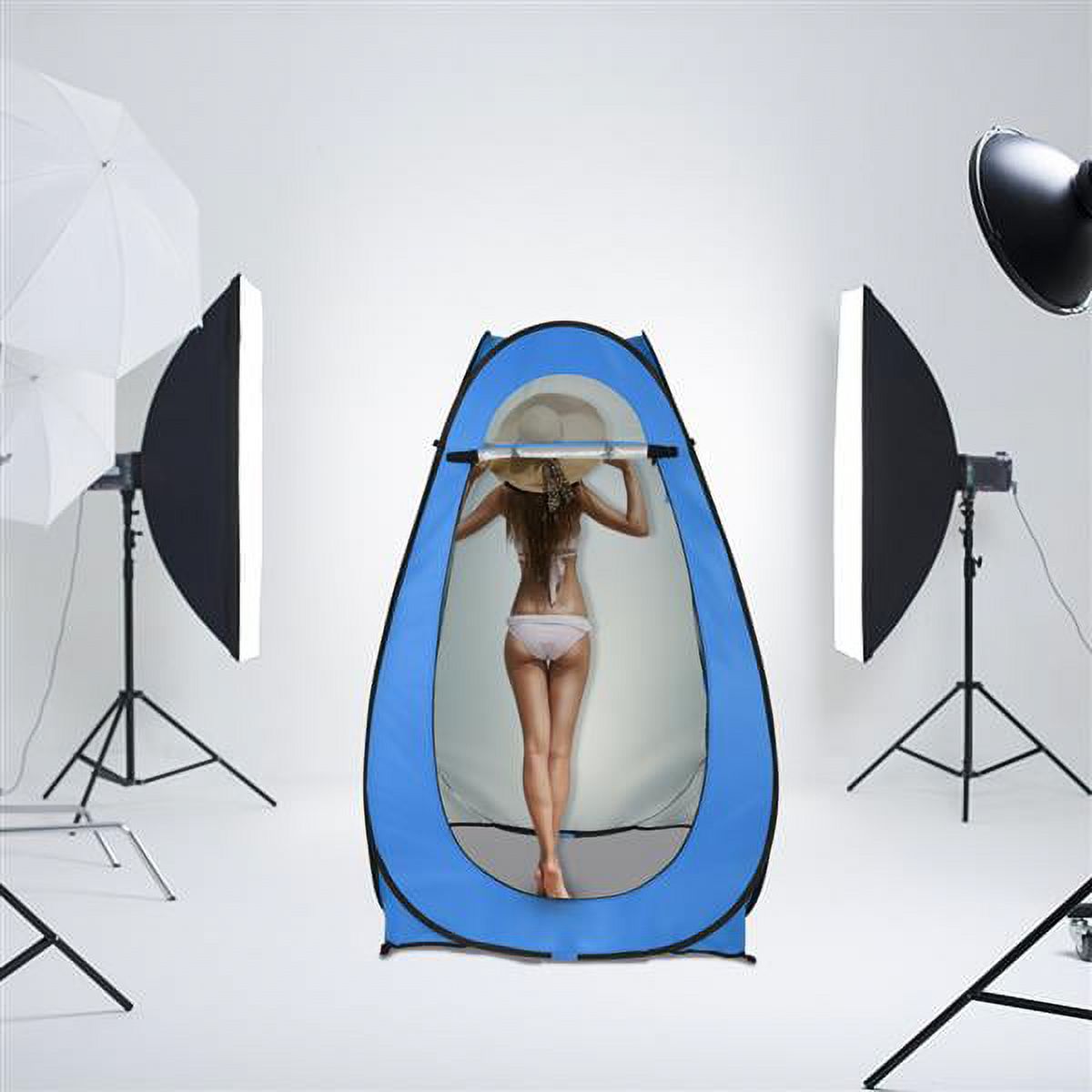 Blue Pop Up Toilet Shower Tent Changing Room Camping Shelter O28151