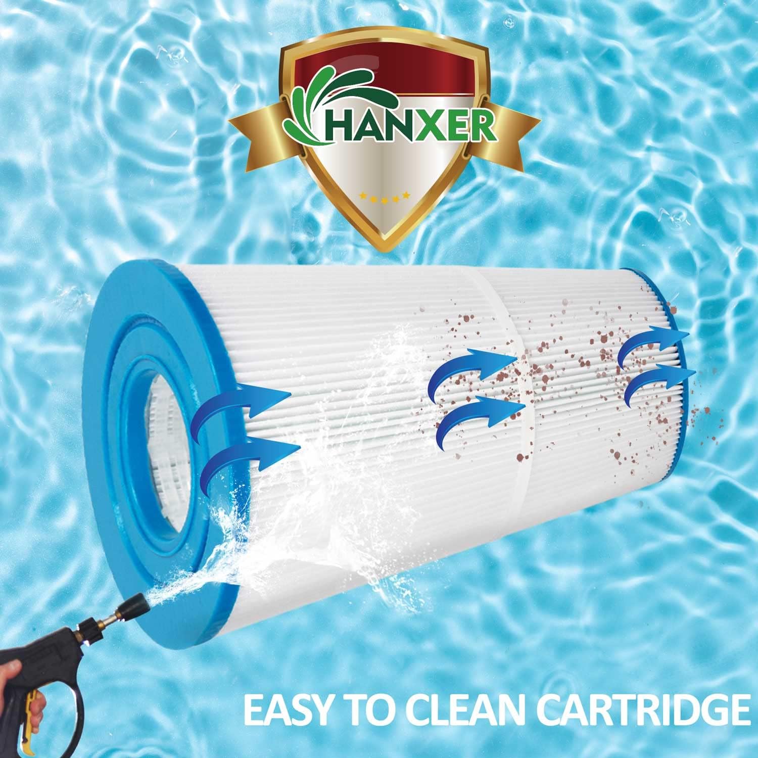 120 Sq.Ft Swimming Pool Filter Cartridge, Pack of 2 H3389