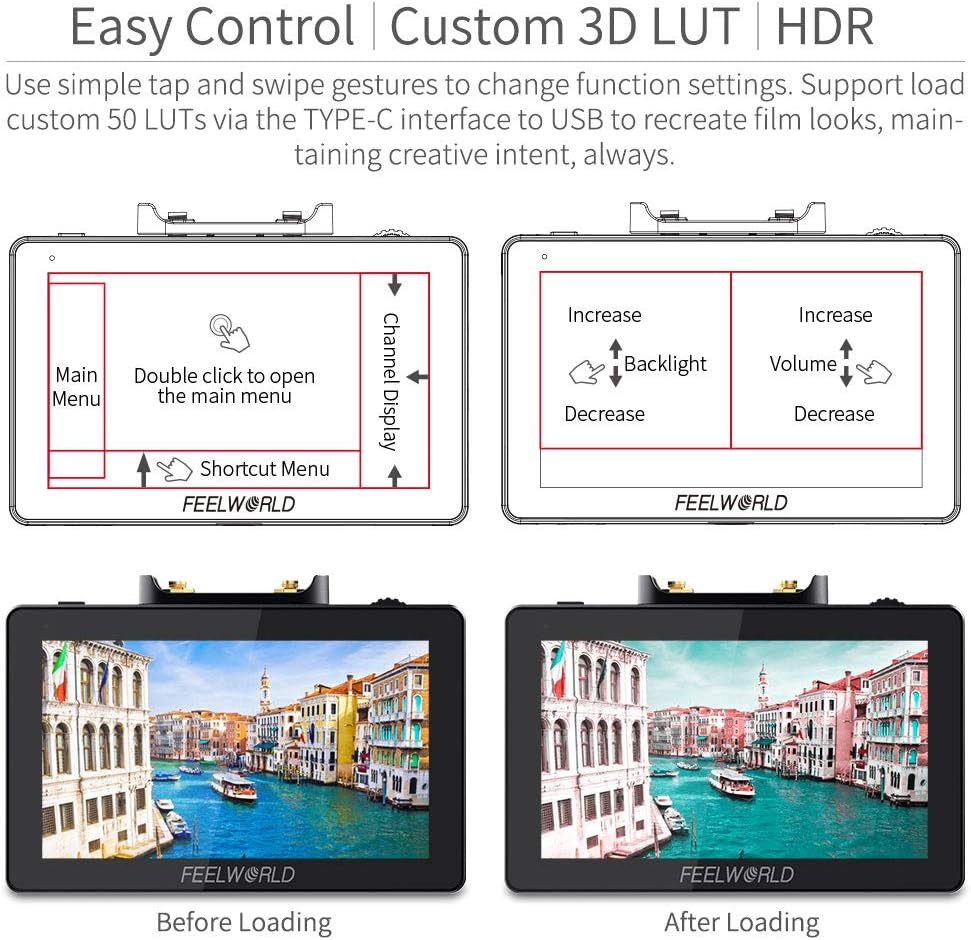 5.5 Inch Wireless Video Transmission Field Monitor with Built in Transmitter and Receiver F1620