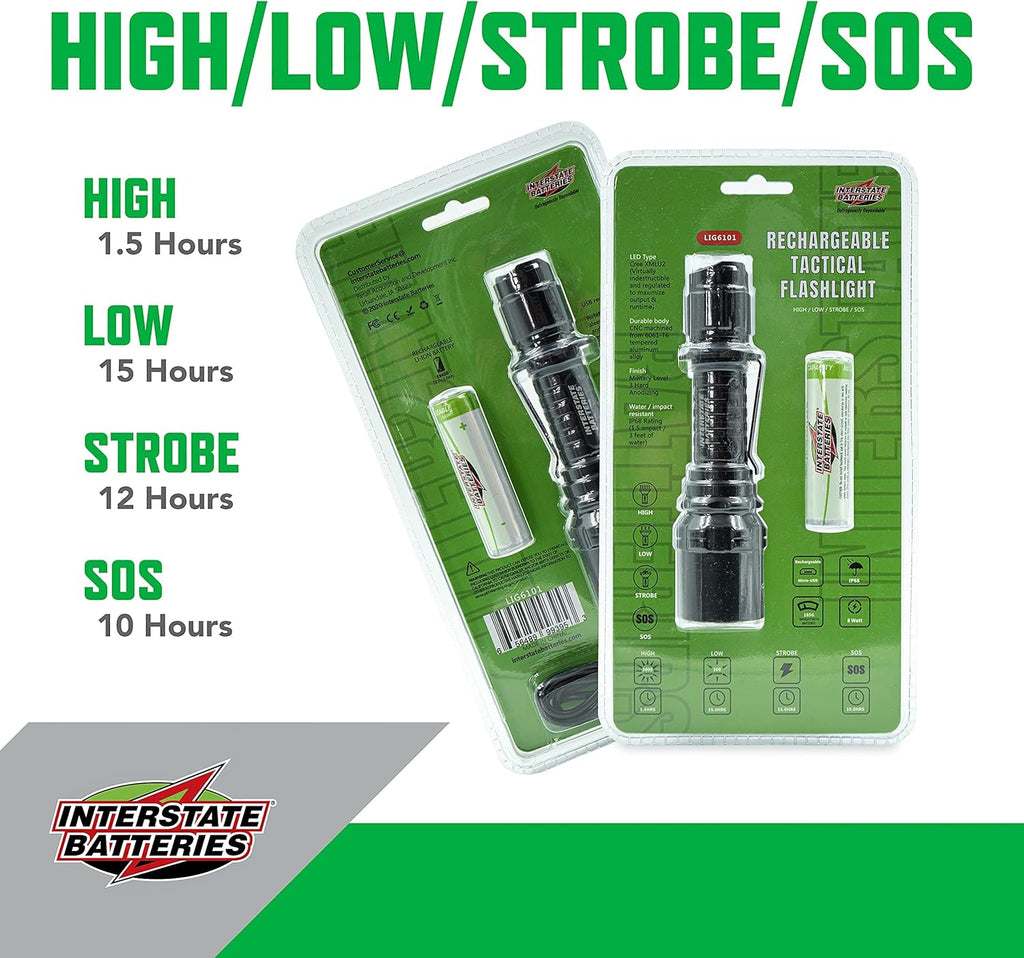 Rechargeable Flashlight with Pocket Clip and USB Charger I818