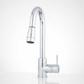 Chrome Kitchen Faucet with Swivel Spout and Pull-Out Spray U714