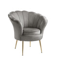 Gray Velvet Accent Chair Q4393